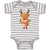 Baby Clothes Merry Christmas Cute Deer Wearing Scarf and Holding Star Cotton