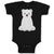 Baby Clothes Animated White Teddy Bear Toy Baby Bodysuits Boy & Girl Cotton