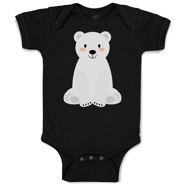 Baby Clothes Animated White Teddy Bear Toy Baby Bodysuits Boy & Girl Cotton