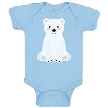 Baby Clothes Animated White Teddy Bear Toy Baby Bodysuits Boy & Girl Cotton