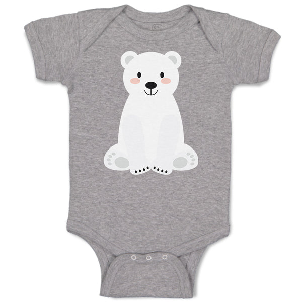 Baby Clothes Animated White Teddy Bear Toy Baby Bodysuits Boy & Girl Cotton