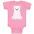 Baby Clothes Animated White Teddy Bear Toy Baby Bodysuits Boy & Girl Cotton