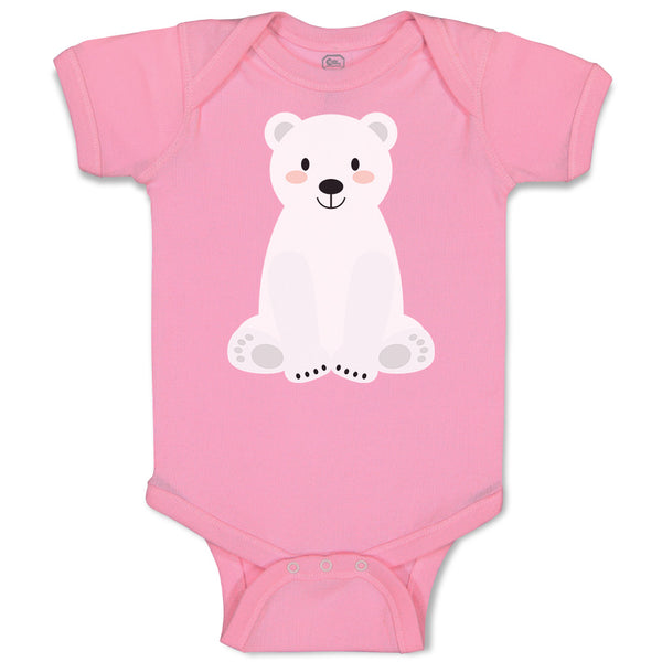 Baby Clothes Animated White Teddy Bear Toy Baby Bodysuits Boy & Girl Cotton