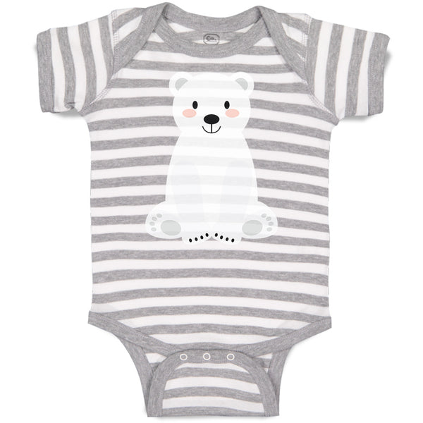 Baby Clothes Animated White Teddy Bear Toy Baby Bodysuits Boy & Girl Cotton