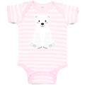 Baby Clothes Animated White Teddy Bear Toy Baby Bodysuits Boy & Girl Cotton