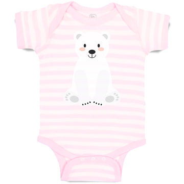 Baby Clothes Animated White Teddy Bear Toy Baby Bodysuits Boy & Girl Cotton