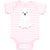 Baby Clothes Animated White Teddy Bear Toy Baby Bodysuits Boy & Girl Cotton