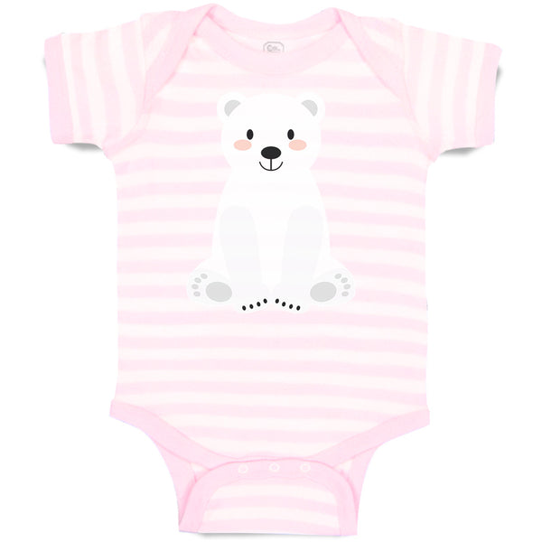 Baby Clothes Animated White Teddy Bear Toy Baby Bodysuits Boy & Girl Cotton