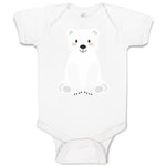 Baby Clothes Animated White Teddy Bear Toy Baby Bodysuits Boy & Girl Cotton
