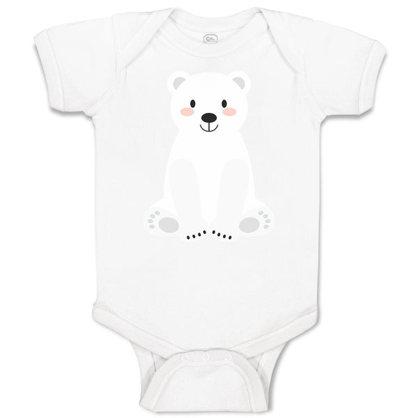 Baby Clothes Animated White Teddy Bear Toy Baby Bodysuits Boy & Girl Cotton