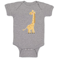 Baby Clothes Cute Giraffe Turning Side View with Closed Eyes Baby Bodysuits