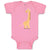 Baby Clothes Cute Giraffe Turning Side View with Closed Eyes Baby Bodysuits