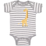 Baby Clothes Cute Giraffe Turning Side View with Closed Eyes Baby Bodysuits