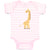 Baby Clothes Cute Giraffe Turning Side View with Closed Eyes Baby Bodysuits