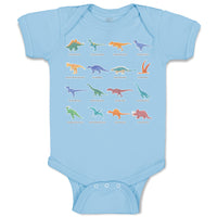 Baby Clothes Lovely Prehistoric Dinosaur Animal Figures Baby Bodysuits Cotton
