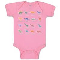 Baby Clothes Lovely Prehistoric Dinosaur Animal Figures Baby Bodysuits Cotton