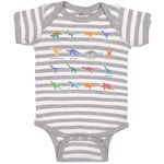 Baby Clothes Lovely Prehistoric Dinosaur Animal Figures Baby Bodysuits Cotton