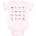 Baby Clothes Lovely Prehistoric Dinosaur Animal Figures Baby Bodysuits Cotton
