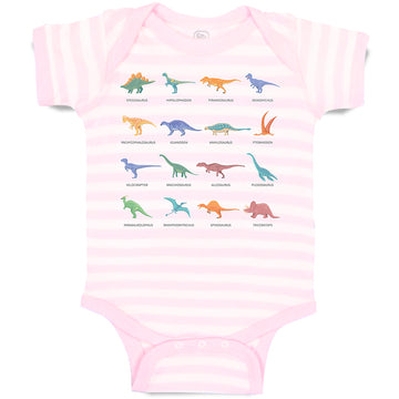 Baby Clothes Lovely Prehistoric Dinosaur Animal Figures Baby Bodysuits Cotton