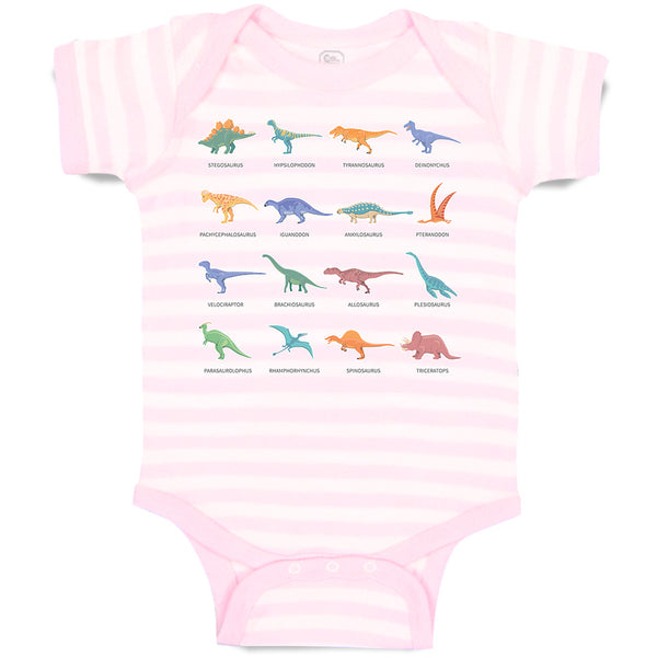 Baby Clothes Lovely Prehistoric Dinosaur Animal Figures Baby Bodysuits Cotton