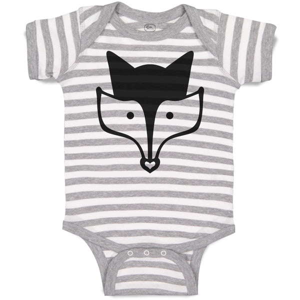Baby Clothes Fox Head and Snout Wildlife Baby Bodysuits Boy & Girl Cotton