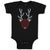 Baby Clothes Abstract Deer Head, Snout and Horns Baby Bodysuits Cotton