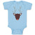 Baby Clothes Abstract Deer Head, Snout and Horns Baby Bodysuits Cotton