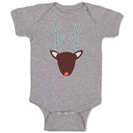 Baby Clothes Abstract Deer Head, Snout and Horns Baby Bodysuits Cotton