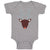 Baby Clothes Abstract Deer Head, Snout and Horns Baby Bodysuits Cotton