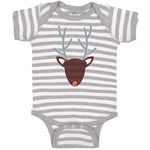 Baby Clothes Abstract Deer Head, Snout and Horns Baby Bodysuits Cotton