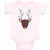 Baby Clothes Abstract Deer Head, Snout and Horns Baby Bodysuits Cotton