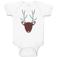 Baby Clothes Abstract Deer Head, Snout and Horns Baby Bodysuits Cotton