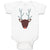 Baby Clothes Abstract Deer Head, Snout and Horns Baby Bodysuits Cotton