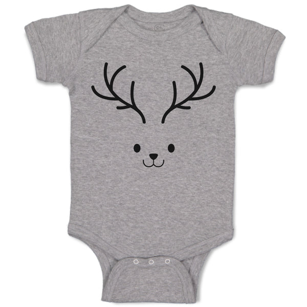 Transparency Deer Face and Silhouette Horns