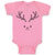 Baby Clothes Transparency Deer Face and Silhouette Horns Baby Bodysuits Cotton