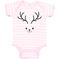 Baby Clothes Transparency Deer Face and Silhouette Horns Baby Bodysuits Cotton