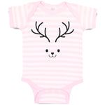 Baby Clothes Transparency Deer Face and Silhouette Horns Baby Bodysuits Cotton