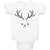 Baby Clothes Transparency Deer Face and Silhouette Horns Baby Bodysuits Cotton