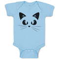 Baby Clothes Cat Face with Whiskers Baby Bodysuits Boy & Girl Cotton