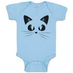 Baby Clothes Cat Face with Whiskers Baby Bodysuits Boy & Girl Cotton