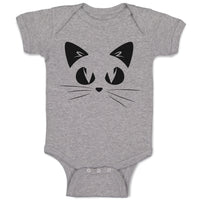 Baby Clothes Cat Face with Whiskers Baby Bodysuits Boy & Girl Cotton