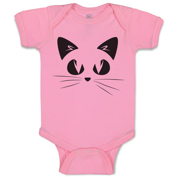 Baby Clothes Cat Face with Whiskers Baby Bodysuits Boy & Girl Cotton