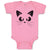 Baby Clothes Cat Face with Whiskers Baby Bodysuits Boy & Girl Cotton