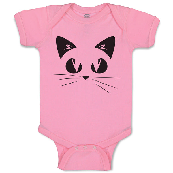 Baby Clothes Cat Face with Whiskers Baby Bodysuits Boy & Girl Cotton