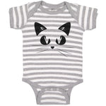 Baby Clothes Cat Face with Whiskers Baby Bodysuits Boy & Girl Cotton