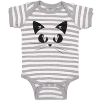 Baby Clothes Cat Face with Whiskers Baby Bodysuits Boy & Girl Cotton