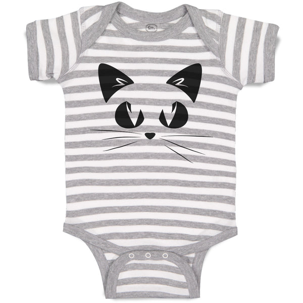 Baby Clothes Cat Face with Whiskers Baby Bodysuits Boy & Girl Cotton