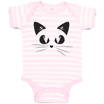 Baby Clothes Cat Face with Whiskers Baby Bodysuits Boy & Girl Cotton