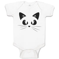 Baby Clothes Cat Face with Whiskers Baby Bodysuits Boy & Girl Cotton