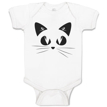 Baby Clothes Cat Face with Whiskers Baby Bodysuits Boy & Girl Cotton
